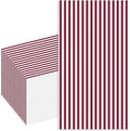 Servilletas de cóctel burdeos de Stxy (50 piezas) en rayas rojas y blancas, servilletas de papel para bodas, postres y graduaciones - 5 x 5 - imagen 1