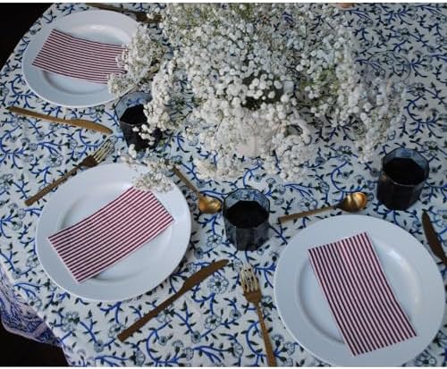 Servilletas de cóctel burdeos de Stxy (50 piezas) en rayas rojas y blancas, servilletas de papel para bodas, postres y graduaciones - 5 x 5 - imagen 4