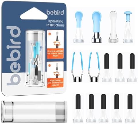 Puntas de Repuesto Bebird para Limpieza de Oídos, 14 Piezas de Silicón Impermeable para Remoción de Cerumen, Compatible con Earsight Plus - imagen 1