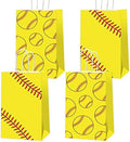 Bolsas de Regalo para Fiesta de Softball - 16 Piezas, Bolsas de Kraft para Snacks y Sorprendentes Decoraciones de Cumpleaños Temáticas de Deportes - imagen 1