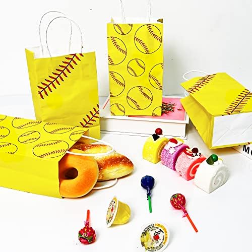 Bolsas de Regalo para Fiesta de Softball - 16 Piezas, Bolsas de Kraft para Snacks y Sorprendentes Decoraciones de Cumpleaños Temáticas de Deportes - imagen 4