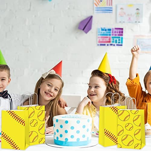 Bolsas de Regalo para Fiesta de Softball - 16 Piezas, Bolsas de Kraft para Snacks y Sorprendentes Decoraciones de Cumpleaños Temáticas de Deportes - imagen 6