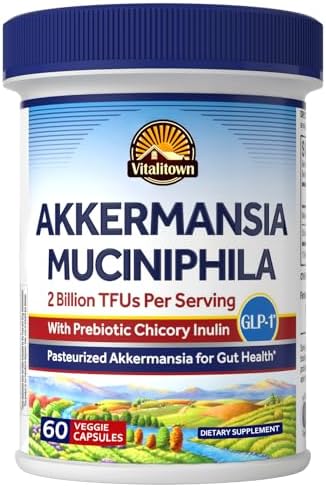 Vitalitown Probiótico Akkermansia GLP-1 con Inulina de Achicoria | 2 Mil Millones TFU | Probioticos Akkermansia Muciniphila para Hombres y Mujeres | - imagen 1