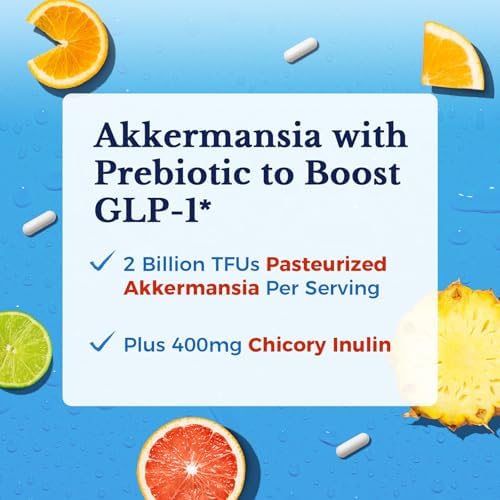 Vitalitown Probiótico Akkermansia GLP-1 con Inulina de Achicoria | 2 Mil Millones TFU | Probioticos Akkermansia Muciniphila para Hombres y Mujeres | - imagen 3
