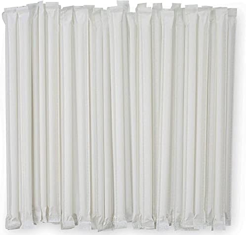 Popotes de Plástico Desechables 500 Piezas - Popotes Transparentes Envuelto Individualmente de 7.75 Pulgadas - Popotes Claros para Cócteles, Café, - imagen 1