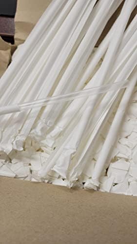 Popotes de Plástico Desechables 500 Piezas - Popotes Transparentes Envuelto Individualmente de 7.75 Pulgadas - Popotes Claros para Cócteles, Café, - imagen 2