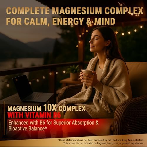 Complejo de Magnesio 10X – 900mg de Magnesio Elemental | Glicinato, Gluconato, Malato, Orotato, Carbonato, Aspartato, Taurato, Citrato, Bisglicinato, - imagen 4