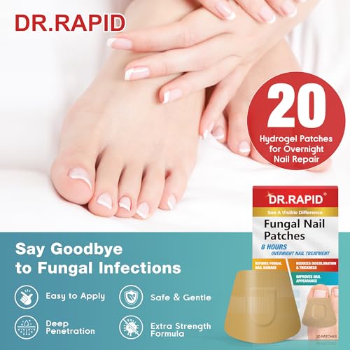 Parche Antifúngico para Uñas DR.RAPID, Tratamiento Extra Fuerte para Hongos en Uñas de Pies - 20 Parches para Tratamiento Nocturno de Hongos en Uñas - imagen 3