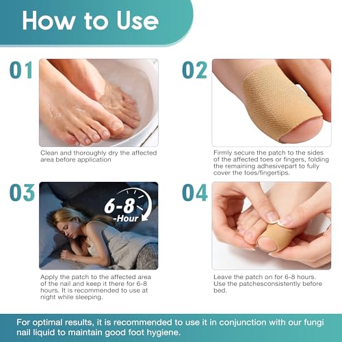 Parche Antifúngico para Uñas DR.RAPID, Tratamiento Extra Fuerte para Hongos en Uñas de Pies - 20 Parches para Tratamiento Nocturno de Hongos en Uñas - imagen 6