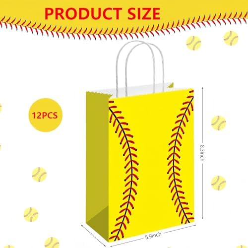 Bolsas de Regalo de Softball Küchera para Niñas – Paquete de 12 Bolsas de Sorprisas para Cumpleaños, Fiestas, Regalos de Fin de Temporada, con Asas - imagen 4