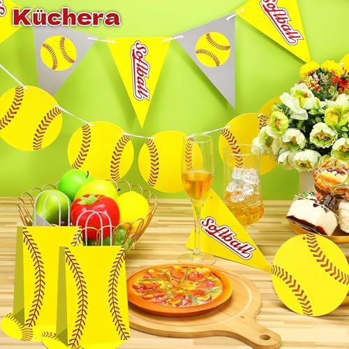 Bolsas de Regalo de Softball Küchera para Niñas – Paquete de 12 Bolsas de Sorprisas para Cumpleaños, Fiestas, Regalos de Fin de Temporada, con Asas - imagen 5