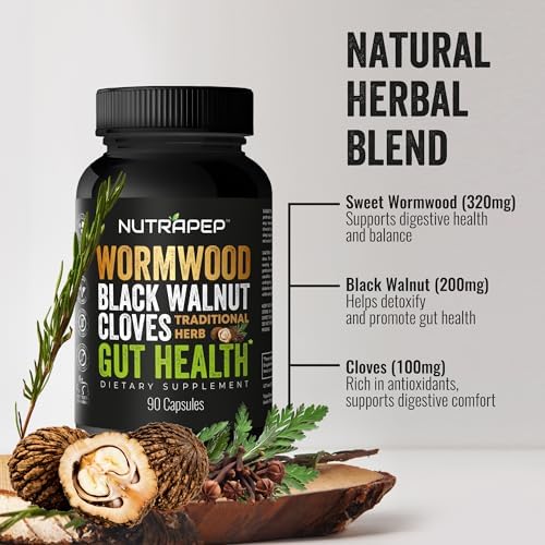 Cápsulas NutraPep de Ajenjo, Nogal Negro y Clavo - Detox Natural para Limpiar el Intestino - Salud Digestiva y Soporte Intestinal - Suplemento - imagen 4
