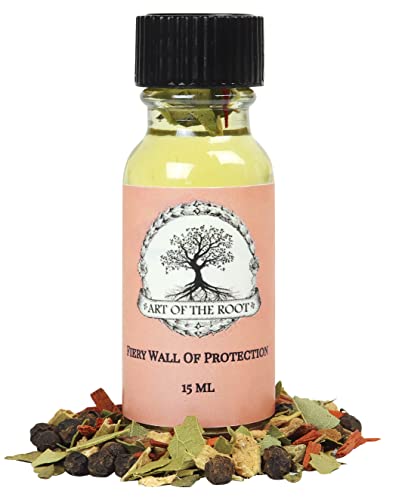 Aceite Fiery Wall of Protection de Art of the Root | Hecho a Mano con Hierbas y Aceites Esenciales | Conjuro, Wicca, Hoodoo, Paganismo y Magia - imagen 1