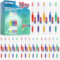 Cepillos de Dientes Desechables Navona 50 Piezas con Pasta Dental, Envuelto Individualmente, Mango Ergonómico, Cerda Suave Media, Ideal para Viajes y - imagen 1
