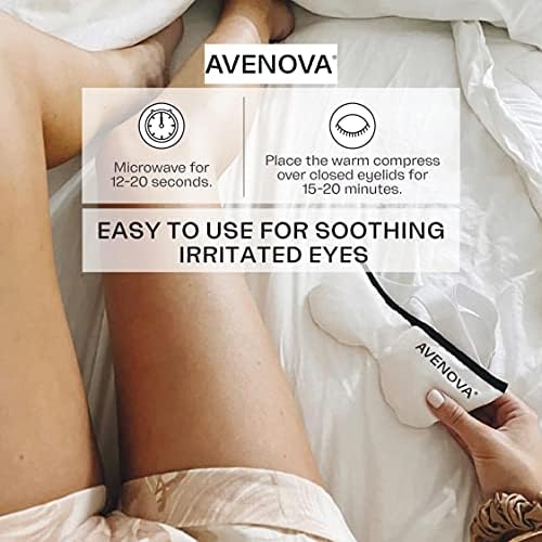 Máscara de Compresas Oculares Avenova - Máscara Reutilizable y Calentable para Ojos Irritados - Alivio de Estilo, Dolores de Cabeza, Alergias y Senos - imagen 2
