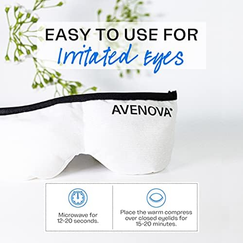 Máscara de Compresas Oculares Avenova - Máscara Reutilizable y Calentable para Ojos Irritados - Alivio de Estilo, Dolores de Cabeza, Alergias y Senos - imagen 3