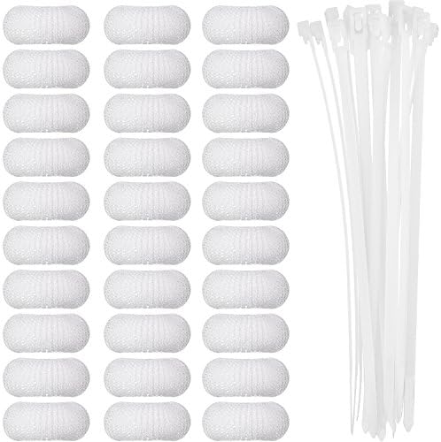 Sumind 30 Paquete de Trampas de Pelusa de Nylon para Lavadora con 30 Sujetadores de Cable - imagen 1
