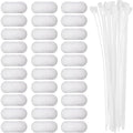 Sumind 30 Paquete de Trampas de Pelusa de Nylon para Lavadora con 30 Sujetadores de Cable - imagen 1