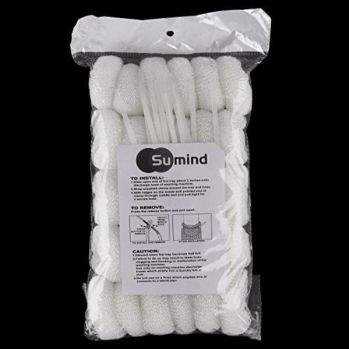 Sumind 30 Paquete de Trampas de Pelusa de Nylon para Lavadora con 30 Sujetadores de Cable - imagen 2