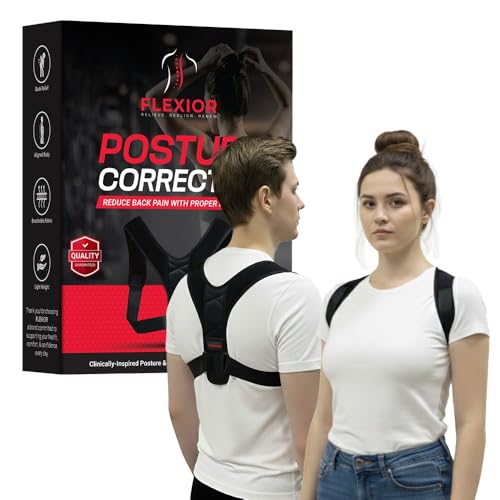 Corrector de Postura FLEXIOR para Hombres y Mujeres, Soporte Ajustable para Espalda Alta y Media, Corrector Cómodo con Bolsa de Transporte - imagen 1