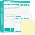 Apósitos de Miel de Manuka Estériles 2 x 2, Almohadillas de Gasa No Adherentes para Cuidado de Heridas, Paquete Individual de 10 Piezas - imagen 1