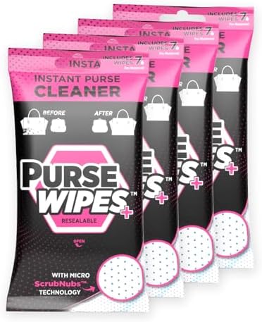 SneakERASERS: Toallitas Limpiadoras para Bolsos PurseWIPES - Toallitas Portátiles para Cuero, Eliminador de Suciedad y Rayones, (28 toallitas) - imagen 1