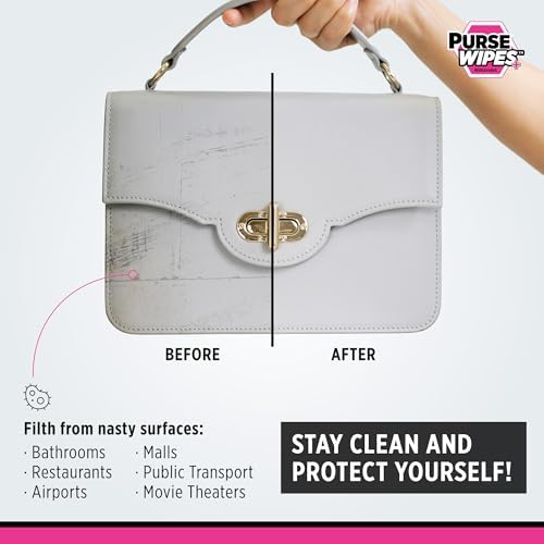 SneakERASERS: Toallitas Limpiadoras para Bolsos PurseWIPES - Toallitas Portátiles para Cuero, Eliminador de Suciedad y Rayones, (28 toallitas) - imagen 4
