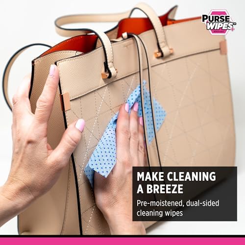 SneakERASERS: Toallitas Limpiadoras para Bolsos PurseWIPES - Toallitas Portátiles para Cuero, Eliminador de Suciedad y Rayones, (28 toallitas) - imagen 6