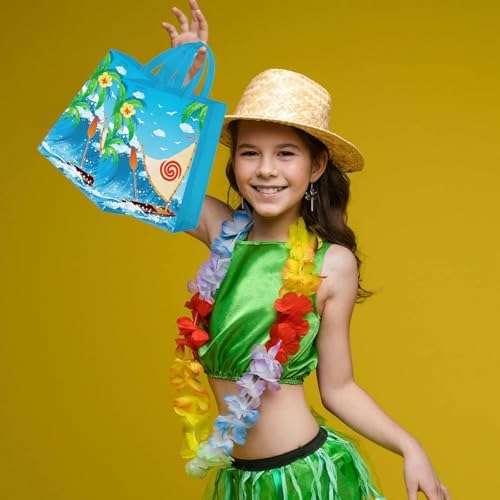GANKTOWCOY 20 Piezas de Bolsas de Fiesta de Caricatura, Bolsas Reutilizables para Regalos de Chica Oceánica con Asas para Decoraciones de Fiesta - imagen 2