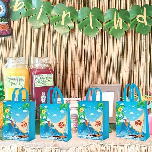 GANKTOWCOY 20 Piezas de Bolsas de Fiesta de Caricatura, Bolsas Reutilizables para Regalos de Chica Oceánica con Asas para Decoraciones de Fiesta - imagen 6