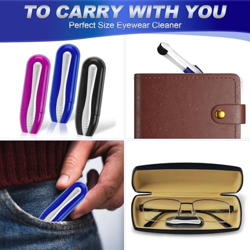 Kit de Limpiador de Gafas Portátil (3 Piezas) - Tecnología de Fibra de Carbono para Gafas, Lentes de Sol y Más - Fácil de Llevar para Viajes y Oficina - imagen 2