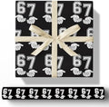Papel de Regalo NeoJoy 67 Divertido para Cumpleaños y Navidad, 10 Hojas de 17x29.5” en Bolsa Negra, Decoración de Fiesta para Niños - imagen 1