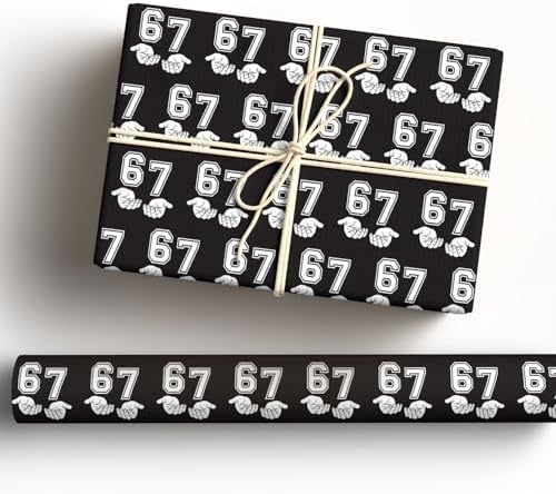 Papel de Regalo NeoJoy 67 Divertido para Cumpleaños y Navidad, 10 Hojas de 17x29.5” en Bolsa Negra, Decoración de Fiesta para Niños - imagen 4