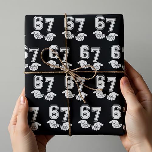 Papel de Regalo NeoJoy 67 Divertido para Cumpleaños y Navidad, 10 Hojas de 17x29.5” en Bolsa Negra, Decoración de Fiesta para Niños - imagen 6