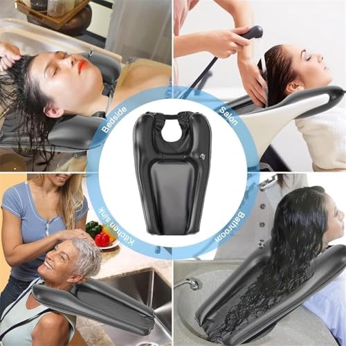 Tazón de Champú Portátil Inflable, Estación de Lavado de Cabello para Niños, Ideal para Hogar, Hospital, Personas con Discapacidad y Pacientes - imagen 3