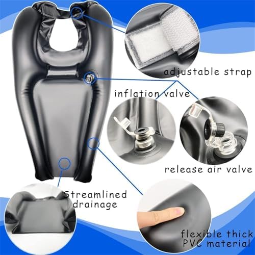 Tazón de Champú Portátil Inflable, Estación de Lavado de Cabello para Niños, Ideal para Hogar, Hospital, Personas con Discapacidad y Pacientes - imagen 5