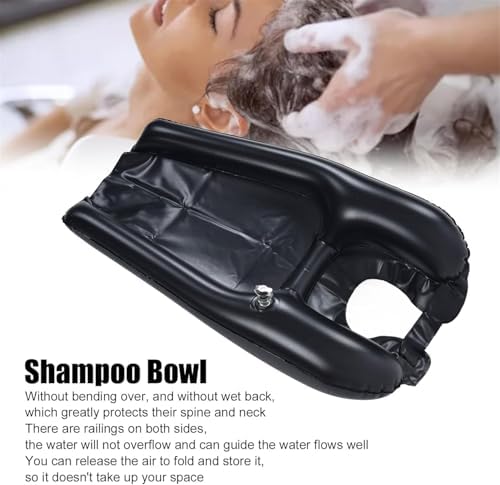 Tazón de Champú Portátil Inflable, Estación de Lavado de Cabello para Niños, Ideal para Hogar, Hospital, Personas con Discapacidad y Pacientes - imagen 8