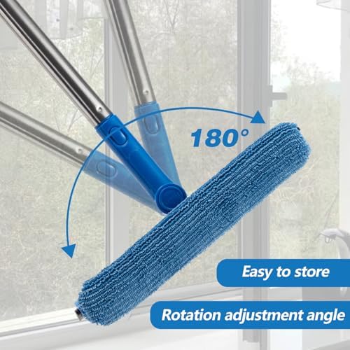 Limpiaparabrisas Profesional 2 en 1 con Mango de Acero Inoxidable, Esponja para Ventanas de Auto, Ideal para Gasolineras y Duchas (Mango de 68) - imagen 3