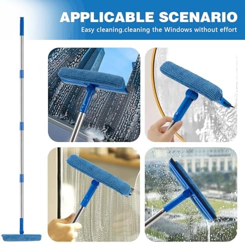 Limpiaparabrisas Profesional 2 en 1 con Mango de Acero Inoxidable, Esponja para Ventanas de Auto, Ideal para Gasolineras y Duchas (Mango de 68) - imagen 5