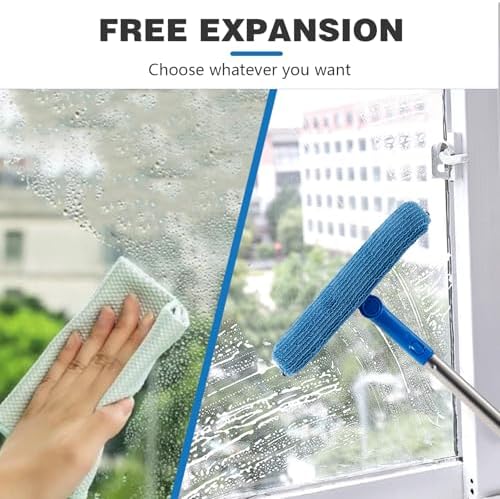 Limpiaparabrisas Profesional 2 en 1 con Mango de Acero Inoxidable, Esponja para Ventanas de Auto, Ideal para Gasolineras y Duchas (Mango de 68) - imagen 6