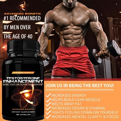 Aumentador de Testosterona para Hombres - #1 Recomendado para Mayores de 40 Años* Aumenta el Deseo, Energía y Músculo Magro. Quema Grasa con Zinc, - imagen 2
