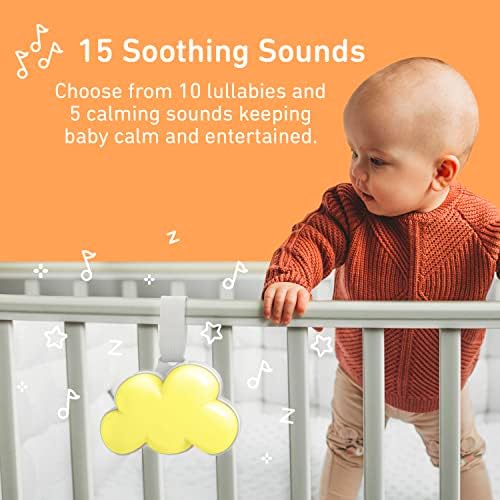 Máquina de Sonido y Luz Nocturna Portátil Pure Enrichment PureBaby Cloud - 15 Sonidos Relajantes, Ideal para Bebés y Niños, Funciona a Batería - imagen 2