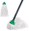 Mopa KeFanta para Limpieza de Piso, 2 Piezas de Cabezal de Repuesto de Algodón Compatible con Mopa de Microfibra, Verde (1 Mango y 2 Cabezas) - imagen 1