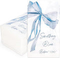 JarThenaAMCS 50 Piezas Servilletas Desechables Azules con Lazo para Bautizo, Fiesta de Despedida de Soltera y Cena, Accesorios de Mesa - imagen 1
