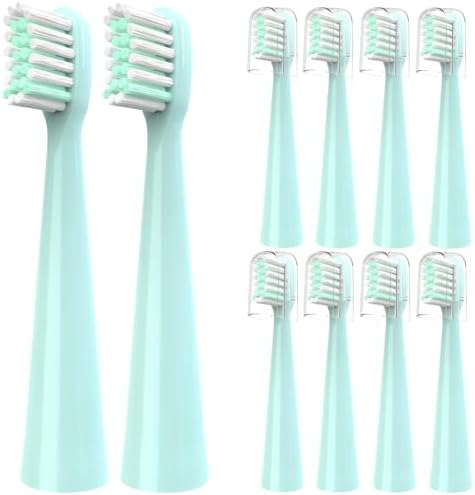 Cabezas de Repuesto para Cepillo de Dientes Vekkia Kids, 10 Piezas, Compatible con Cepillo Eléctrico Dragón Azul, Suaves y Cómodas para Niños - imagen 1