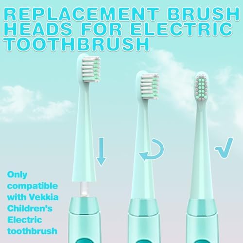 Cabezas de Repuesto para Cepillo de Dientes Vekkia Kids, 10 Piezas, Compatible con Cepillo Eléctrico Dragón Azul, Suaves y Cómodas para Niños - imagen 2