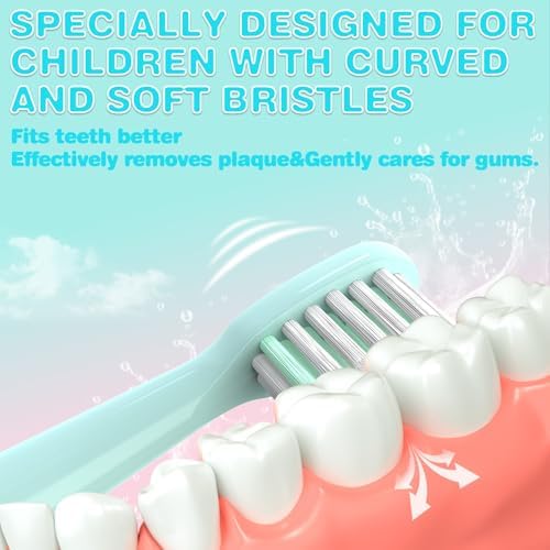 Cabezas de Repuesto para Cepillo de Dientes Vekkia Kids, 10 Piezas, Compatible con Cepillo Eléctrico Dragón Azul, Suaves y Cómodas para Niños - imagen 4