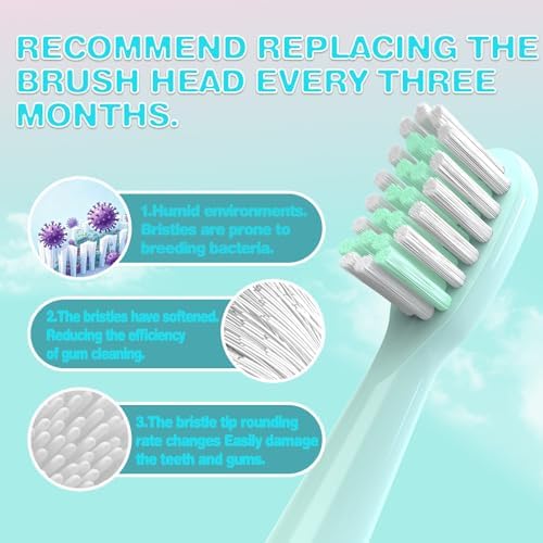 Cabezas de Repuesto para Cepillo de Dientes Vekkia Kids, 10 Piezas, Compatible con Cepillo Eléctrico Dragón Azul, Suaves y Cómodas para Niños - imagen 5