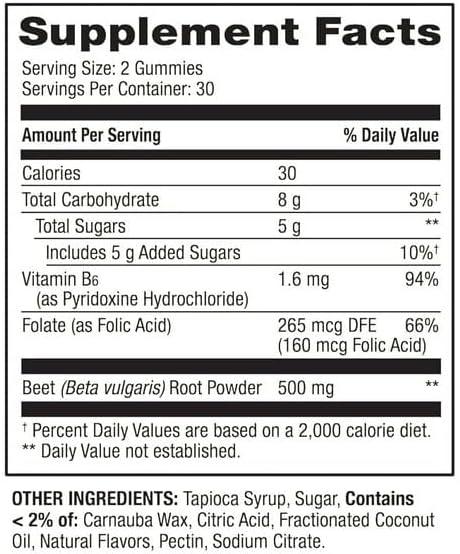 Gomitas Suplemento Dietético de Remolacha IKJ, Sabor Cereza, 500 mg, 60 Unidades - imagen 2