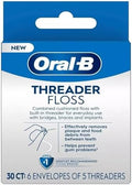 Hilo Dental Oral-B Threader, 30 piezas: 6 sobres con 5 enhebradores cada uno. - imagen 1